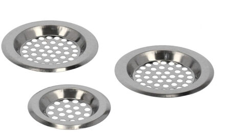 Gerimport Aanrecht wasbak gootsteen zeefjes 6x stuks RVS