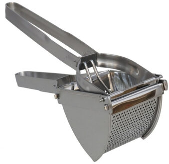 Gerimport Aardappelpers / puree pers - RVS - zilver - 29 cm - fijne structuur - vaatwasser bestendig