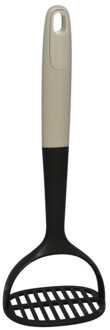Gerimport Aardappelstamper/pureestamper - kunststof - zwart - keuken gerei - 28 cm