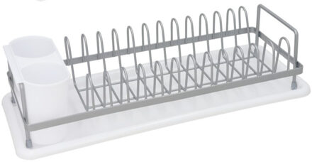 Gerimport Afwas afdruiprek met lekbak - wit - kunststof - 41,5 x 17 x 10 cm
