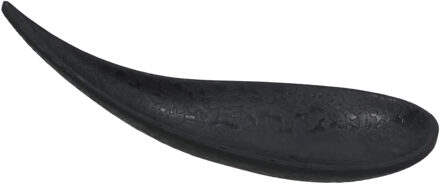 Gerimport Amuse/aperitief lepel - hapjes/tapas - 1x stuks - zwart - melamine