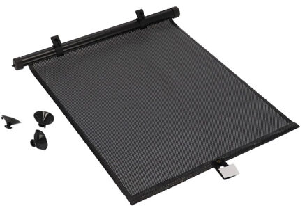 Gerimport Auto zonnescherm voor zijramen - zwart - kunststof - zuignappen