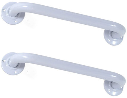 Gerimport Badkamer/Douche wand handgreep metaal wit 30 cm