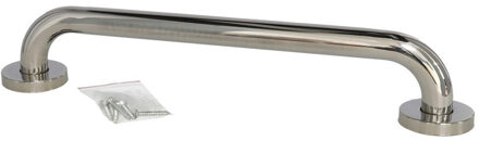 Gerimport Badkamer/douche wandbeugel handgreep - RVS - zilverkleurig - 40 cm