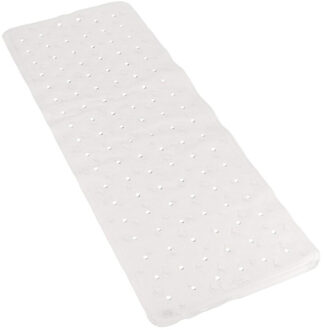 Gerimport Badmat - anti slip - wit - 35 x 97 cm - rechthoekig