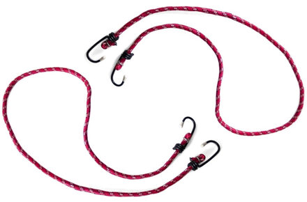 Gerimport bagagespin/snelbinders - 2x stuks - 80 cm - fiets/motor/aanhanger