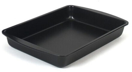 Gerimport Bakvorm/braadblik rechthoek 37 x 24 x 5 cm zwart - Cakevormen