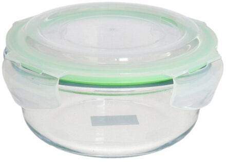 Gerimport Bewaarbakje/vershoudbakje - 1750 ml - ovenbestendig glas - rond met deksel