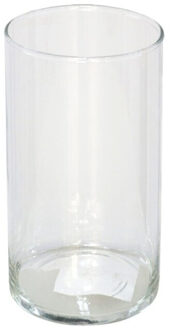 Gerimport Bloemenvaas cilinder - helder glas - D10 x H20 cm