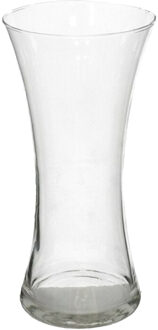 Gerimport bloemenvaas - transparant - helder glas - D18 x 37 cm
