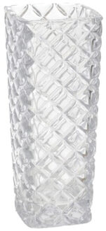 Gerimport Bloemenvaasje - voor kleine stelen/boeketten - helder glas - 6 x H15 cm