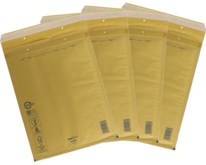 Gerimport bubbel / luchtkussen enveloppen - bruin - 15 x 21 cm - 30x stuks - Bubbeltjes enveloppen