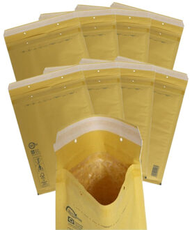 Gerimport bubbel / luchtkussen enveloppen - bruin - 15 x 21 cm - 50x stuks - Bubbeltjes enveloppen