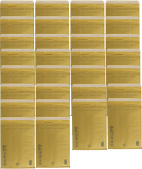 Gerimport bubbel / luchtkussen enveloppen - bruin - 23 x 34 cm - 30x stuks - Bubbeltjes enveloppen