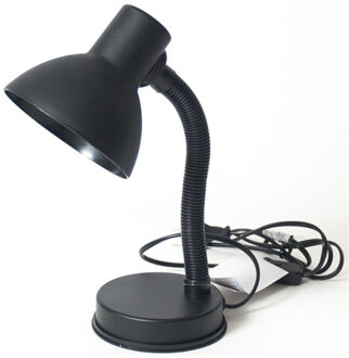Gerimport Bureaulamp - zwart - 16 x 12 x 30 cm - buigbare leeslamp