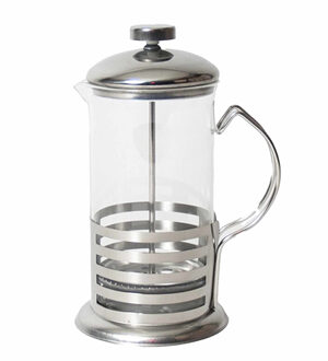 Gerimport Camping koffie of thee french press/ cafetiere 600 ml - Cafetiere Transparant