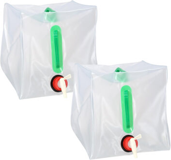 Gerimport Campingdouche waterzak - 2x - 20 liter - met kraantje - waterzak - kamperen