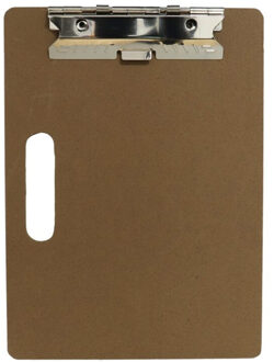 Gerimport Clipboard/klembord houtkleur A4 formaat 23 x 31 cm