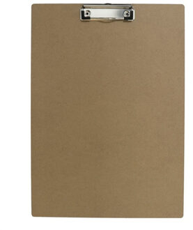 Gerimport Clipboard/klembord houtkleur B4 formaat 28 x 39 cm