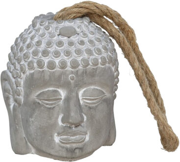 Gerimport Deurstop Buddha - grijs- beton - 13 x 13 x 15 cm - woonaccessoires - deurstopper