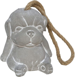 Gerimport Deurstop Hond - grijs- beton - 13 x 13 x 15 cm - woonaccessoires - deurstopper