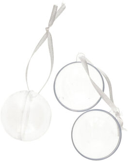 Gerimport DIY kerstballen - 8x st - D4 cm - doe het zelf hobby kerstballen - transparant