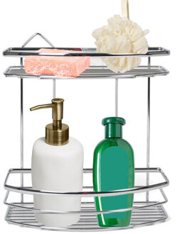 Gerimport Doucherekje - rechthoek - 2-laags - H30 cm - RVS