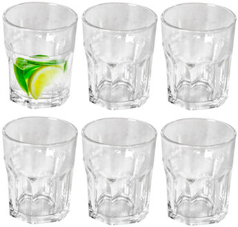 Gerimport Drinkglazen - 18x stuks - transparant - glas - 256 ml - waterglazen