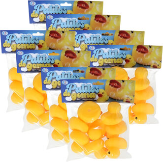 Gerimport Duckies Badeendjes - 96x - geel - 4 x 5 cm - bad eendjes race - eendje voor in bad
