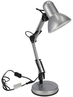 Gerimport Edison Bureaulamp - E27 Max 40w - Buro - Kantoor - Verlichting - Zilver Zilverkleurig