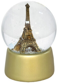 Gerimport Eiffeltoren waterbal beeldje - uit Parijs - 10 x 13 cm - Frankrijk thema - decoratie