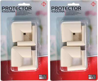 Gerimport Foam hoekbeschermers - voor de baby - 8x stuks - voor tafel / kasten - veiligheid kind