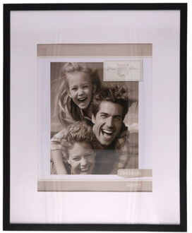 Gerimport Fotolijstje Paris - 40 x 50 cm - zwart - met passe partout - 28 x 35 cm - hout