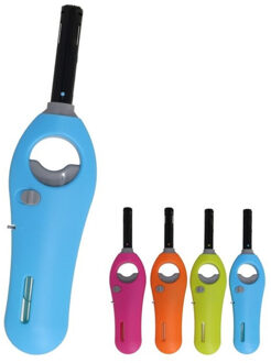 Gerimport Gasaansteker - 6x - 18 cm - navulbaar - instelbare vlam - gekleurd - BBQ aansteker