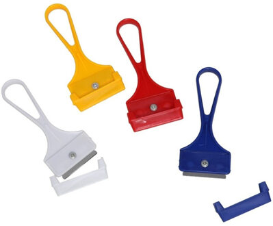 Gerimport Glasschrapers/verfschrapers - 12x - 11 cm - kunststof - Oppervlakteschrapers