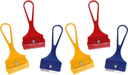 Gerimport Glasschrapers/verfschrapers - 6x stuks - 11 cm - kunststof - verfkrabbers