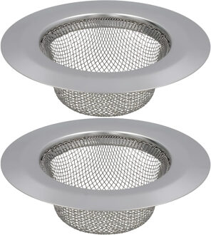 Gerimport gootsteen zeefje DIA - D9 cm - zilver - metaal - wasbak - keukenaccessoires