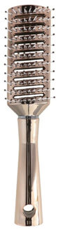 Gerimport Haarborstel rechthoek - goud - kunststof/rubber - 22 cm - anti-klit - vent brush