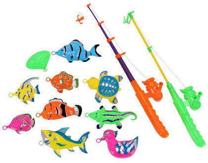 Gerimport Hengelspel/vissen vangen kermis spel - voor kinderen - badvissen - bad speelgoed Multi