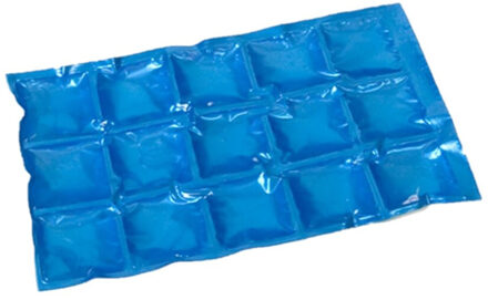 Gerimport Herbruikbare flexibele koelelementen - icepack/ijsklontjes - 15 x 24 cm - blauw