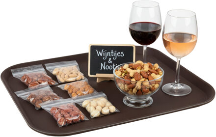 Gerimport Horeca Dienblad - antislip - bruin - kunststof - 35 x 45 cm