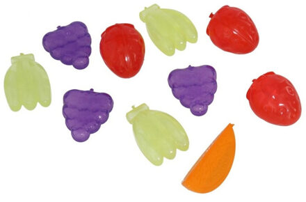 Gerimport IJsblokjesvormen - 40x stuks - herbruikbaar - fruit vormen