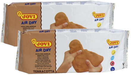 Gerimport Jovi Kinder speelgoed klei - 4x kilo - kleur terracotta - Boetseer/boetseren klei