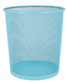 Gerimport Kantoor prullenbak/papiermand - 12 liter - blauw - Papier afvalbakken