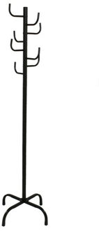 Gerimport kapstok - zwart - metaal - 8 haken - 50 x 175 cm