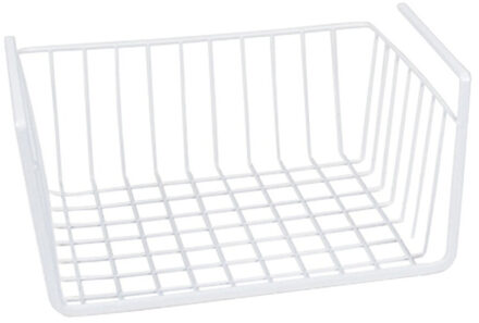 Gerimport Kastmandje - wit - metaal - 30 x 25 x 14 cm - opberg hangmand