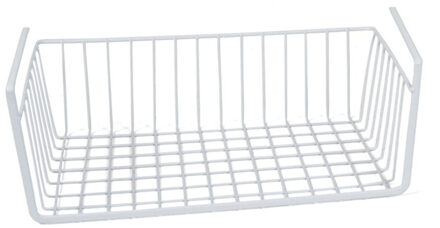 Gerimport Kastmandje - wit - metaal - 37 x 25 x 11 cm - opberg hangmand