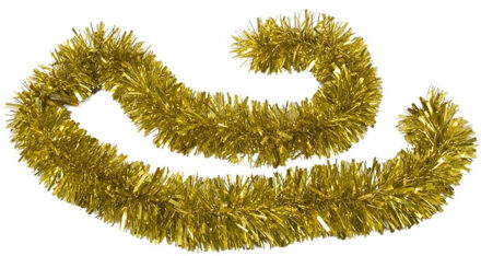 Gerimport Kerstboom folie slingers/lametta guirlandes van 180 x 12 cm in de kleur glitter goud