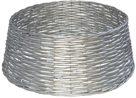 Gerimport Kerstboommand - zilver - D45 x H20 cm - voor kerstboom van 180 cm - kerstboomrok