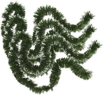 Gerimport Kerstslinger - 3x stuks - glitter groen - folie - 180 x 7 cm - kerstboom versiering/guirlandes